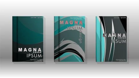 Abstract cover with wave elements. book design concept. Futuristic business l Stock Illustration