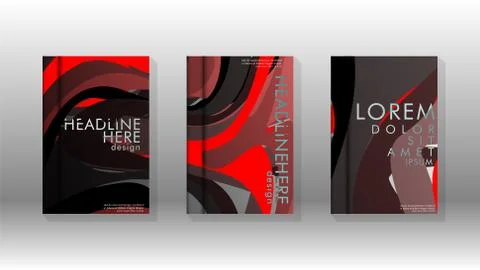 Abstract cover with wave elements. book design concept. Futuristic business l Stock Illustration