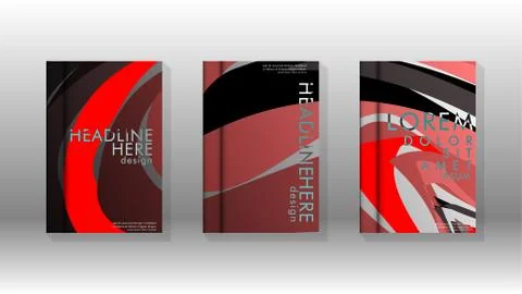 Abstract cover with wave elements. book design concept. Futuristic business l Stock Illustration