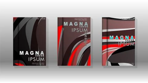 Abstract cover with wave elements. book design concept. Futuristic business l Stock Illustration