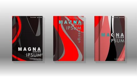 Abstract cover with wave elements. book design concept. Futuristic business l Stock Illustration