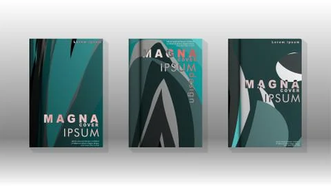 Abstract cover with wave elements. book design concept. Futuristic business l イラスト素材