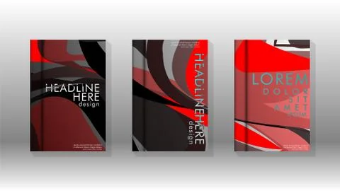 Abstract cover with wave elements. book design concept. Futuristic business l Stock Illustration