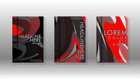 Abstract cover with wave elements. book design concept. Futuristic business l Stock Illustration