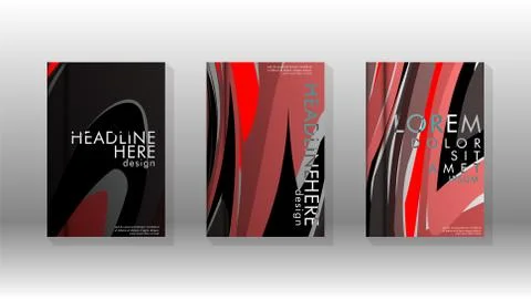 Abstract cover with wave elements. book design concept. Futuristic business l Illustrazione stock
