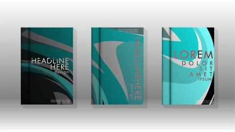 Abstract cover with wave elements. book design concept. Futuristic business l イラスト素材