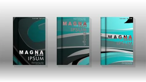 Abstract cover with wave elements. book design concept. Futuristic business l Stock Illustration