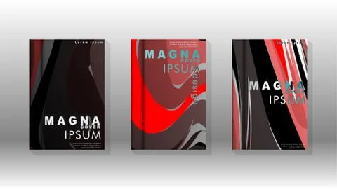 Abstract cover with wave elements. book design concept. Futuristic business l Stock Illustration