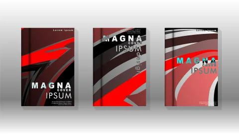 Abstract cover with wave elements. book design concept. Futuristic business l Illustrazione stock