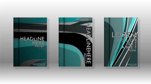 Abstract cover with wave elements. book design concept. Futuristic business l 스톡 일러스트