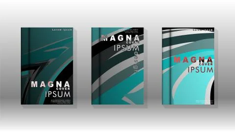 Abstract cover with wave elements. book design concept. Futuristic business l Stock Illustration