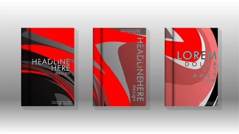 Abstract cover with wave elements. book design concept. Futuristic business l Illustrazione stock
