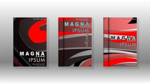Abstract cover with wave elements. book design concept. Futuristic business l Illustrazione stock