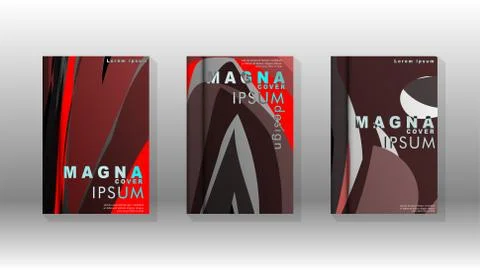 Abstract cover with wave elements. book design concept. Futuristic business l Illustrazione stock