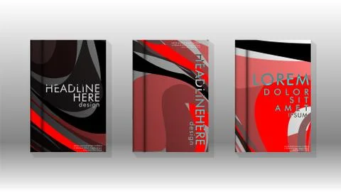 Abstract cover with wave elements. book design concept. Futuristic business l Stock Illustration