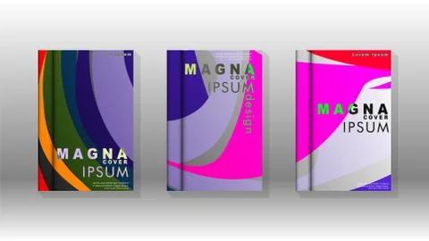 Abstract cover with wave elements. book design concept. Futuristic business l Stock Illustration