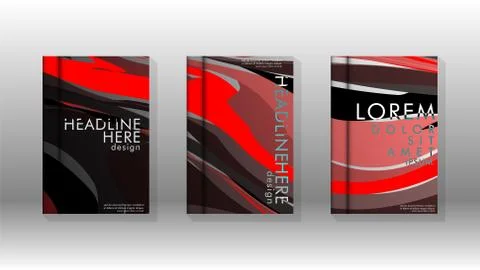 Abstract cover with wave elements. book design concept. Futuristic business l Illustrazione stock