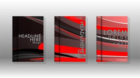 Abstract cover with wave elements. book design concept. Futuristic business l 스톡 일러스트