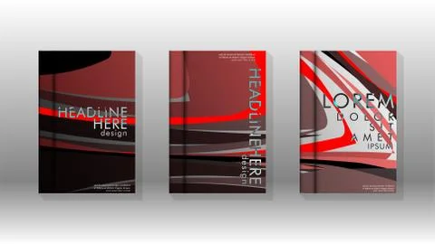 Abstract cover with wave elements. book design concept. Futuristic business l 스톡 일러스트
