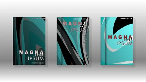 Abstract cover with wave elements. book design concept. Futuristic business l Stock Illustration