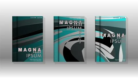 Abstract cover with wave elements. book design concept. Futuristic business l 스톡 일러스트