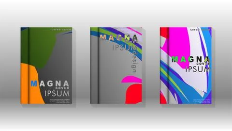 Abstract cover with wave elements. book design concept. Futuristic business l Stock Illustration
