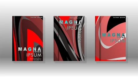 Abstract cover with wave elements. book design concept. Futuristic business l Stock Illustration