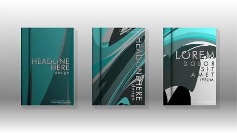 Abstract cover with wave elements. book design concept. Futuristic business l 스톡 일러스트
