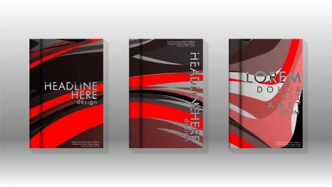 Abstract cover with wave elements. book design concept. Futuristic business l Illustrazione stock