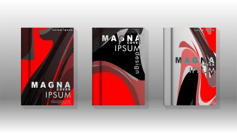 Abstract cover with wave elements. book design concept. Futuristic business l Illustrazione stock