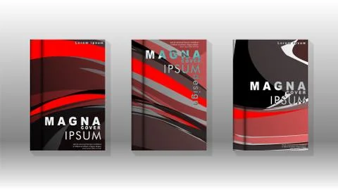 Abstract cover with wave elements. book design concept. Futuristic business l Illustrazione stock