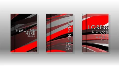 Abstract cover with wave elements. book design concept. Futuristic business l Stock Illustration