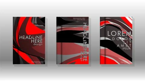 Abstract cover with wave elements. book design concept. Futuristic business l イラスト素材