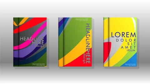 Abstract cover with wave elements. book design concept. Futuristic business l 스톡 일러스트