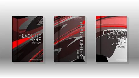 Abstract cover with wave elements. book design concept. Futuristic business l Illustrazione stock