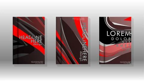 Abstract cover with wave elements. book design concept. Futuristic business l Stock Illustration