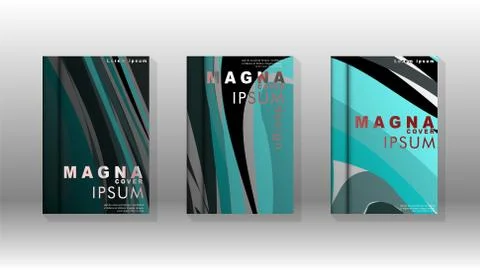 Abstract cover with wave elements. book design concept. Futuristic business l Stock Illustration