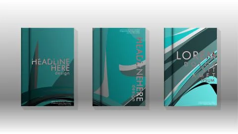 Abstract cover with wave elements. book design concept. Futuristic business l 스톡 일러스트