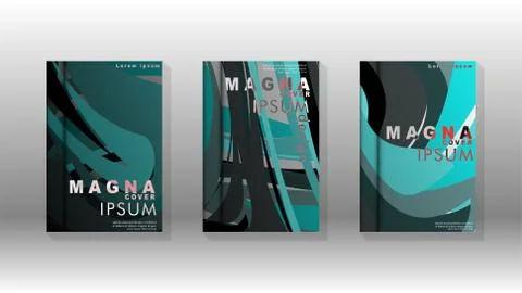 Abstract cover with wave elements. book design concept. Futuristic business l 스톡 일러스트
