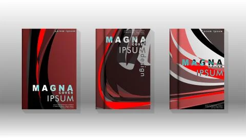 Abstract cover with wave elements. book design concept. Futuristic business l Stock Illustration
