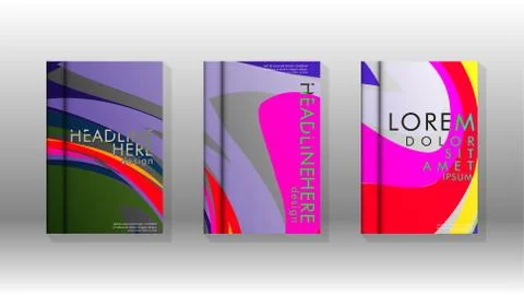 Abstract cover with wave elements. book design concept. Futuristic business l Stock Illustration