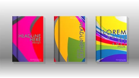 Abstract cover with wave elements. book design concept. Futuristic business l Stock Illustration