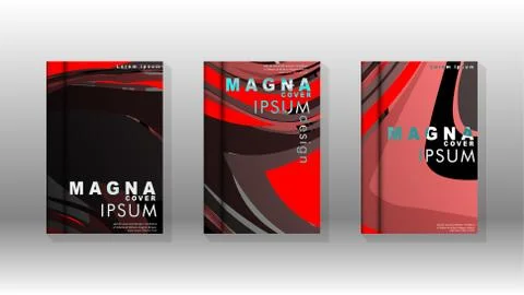 Abstract cover with wave elements. book design concept. Futuristic business l Illustrazione stock