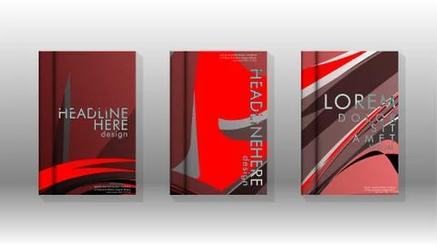 Abstract cover with wave elements. book design concept. Futuristic business l Stock Illustration