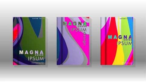 Abstract cover with wave elements. book design concept. Futuristic business l Illustrazione stock