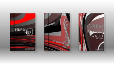 Abstract cover with wave elements. book design concept. Futuristic business l 스톡 일러스트