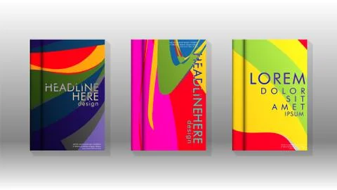 Abstract cover with wave elements. book design concept. Futuristic business l Illustrazione stock