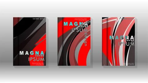 Abstract cover with wave elements. book design concept. Futuristic business l Stock Illustration