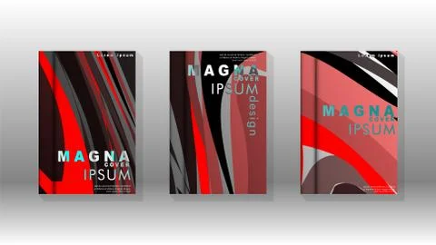 Abstract cover with wave elements. book design concept. Futuristic business l Stock Illustration