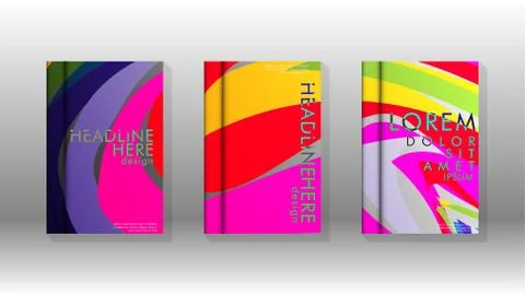 Abstract cover with wave elements. book design concept. Futuristic business l Stock Illustration